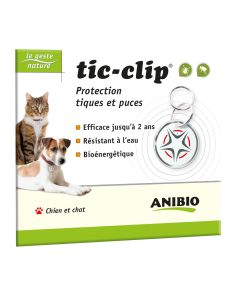 Tic-Clip ANIBIO | Médaille anti puces & tiques naturelle Chien et Chat