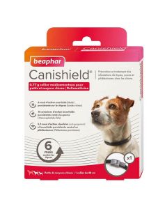 Beaphar Canishield collier petit chien contre puces, tiques, moustiques 48  cm