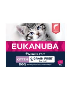 Eukanuba Pâté sans céréales saumon chaton 12 x 85 g