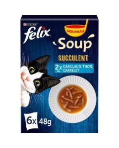 Felix Soup Succulent Poissons Chat 6 x 48 g