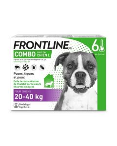 Frontline Combo Chien 20-40 kg 6 pipettes | La Compagnie des Animaux