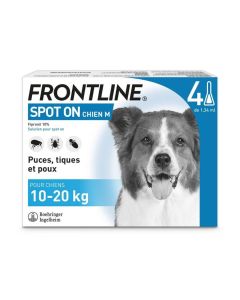 Frontline Spot on chien de 10-20 kg 4 pipettes- La Compagnie des Animaux