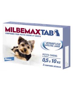 Milbemax Tab vermifuge chiots et petits chiens de 0,5 à 10kg-