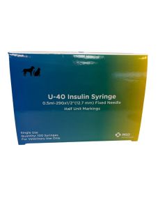 SOL-VET Seringue insuline U-40 0.5ml 29G 1/2" (Boite de 100)