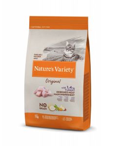Nature's Variety Croquettes Original No Grain Chat Stérilisé Dinde 7