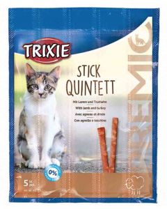 Trixie Premio Stick Quintett Agneau & Dinde Chat 5 x 5 g