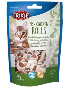 Trixie Premio Fish Chicken Rolls pour chat 50 g