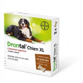 Drontal P XL vermifuge chien gout viande 2 Cps | Livraison rapide