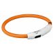 Trixie Collier Lumineux Safer Life USB Flash orange pour chien M-L