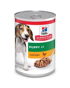 Hill's Science Plan Canine Puppy Poulet BOITES de 12 x 370 g- La Compagnie des Animaux