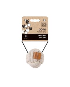 M-Pets Jouet Coto ball blanc pour chien 6,5 cm