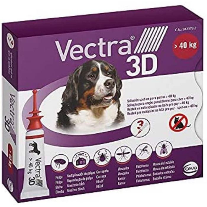 Vectra 3D Chien +40 kg 3 pipettes | La Compagnie des Animaux