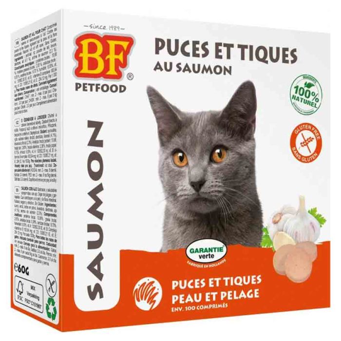 Biofood Chat Anti Puces Saumon 100 cps | La Compagnie des Animaux