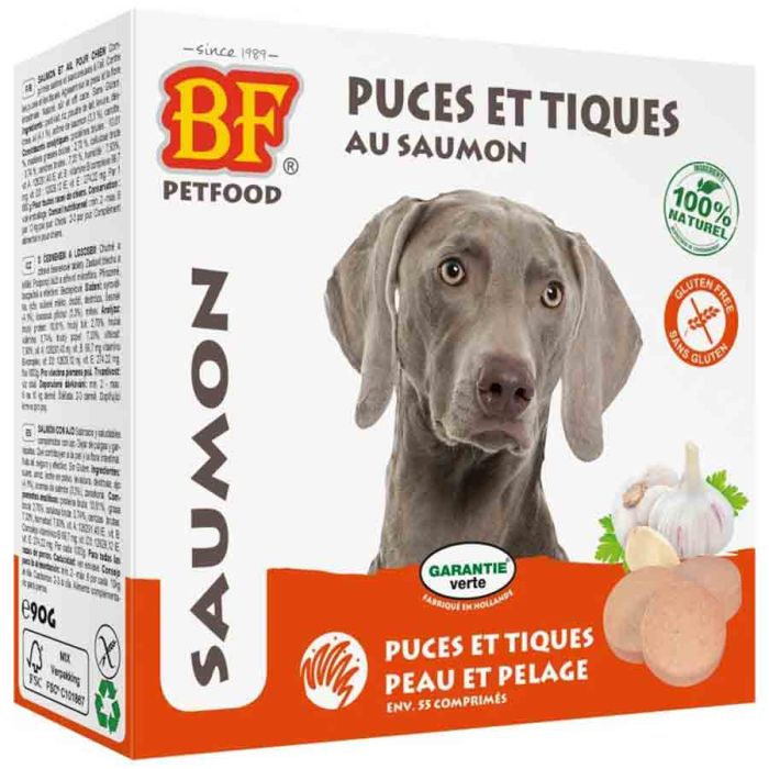 Biofood Chien Anti Puces Saumon 55 cps | La Compagnie des Animaux