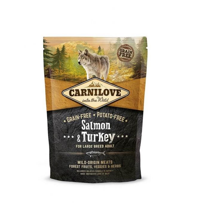 Carnilove Saumon et Dinde Dog Adult Large 1,5 kg | Livraison rapide