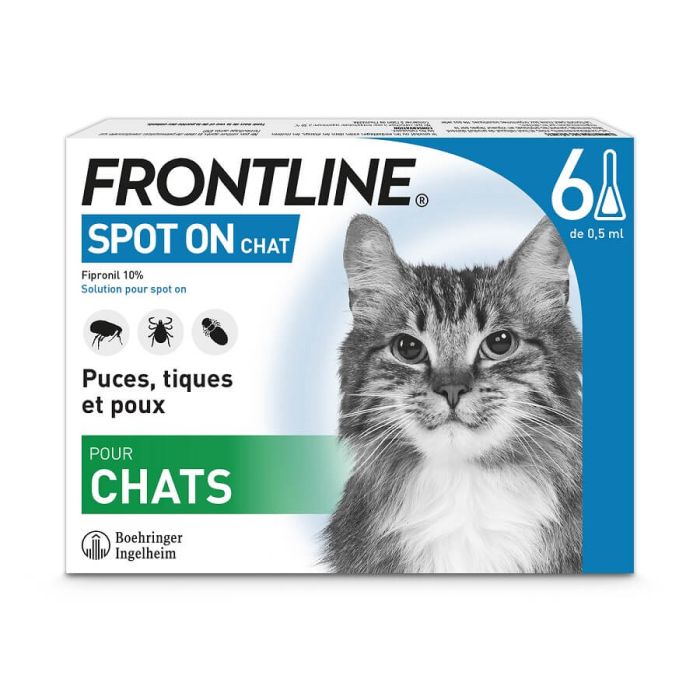 Frontline chat spot on 6 pipettes | La Compagnie des Animaux