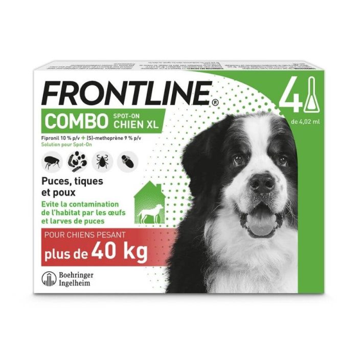 Frontline Combo Chien 40-60 kg 4 pipettes | La Compagnie des Animaux