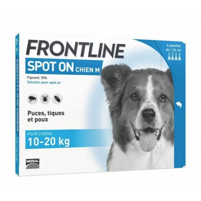 Frontline Spot on chien de 10-20 kg 4 pipettes | Livraison rapide