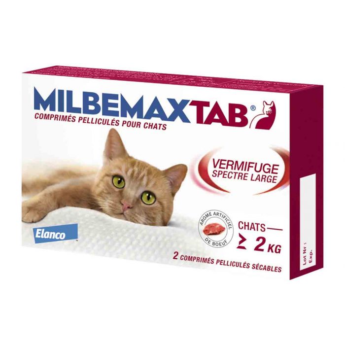 Milbemax Tab Chat 2 cps | Vermifuges | La Compagnie des Animaux