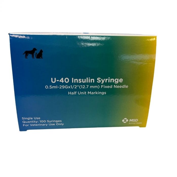 SOL-VET Seringue insuline U-40 0.5ml 29G 1/2" (Boite de 100)