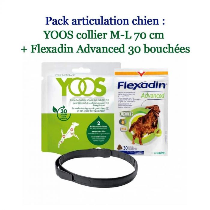 Pack articulation -10% : YOOS Collier M-L 70 cm + Flexadin Advanced 30