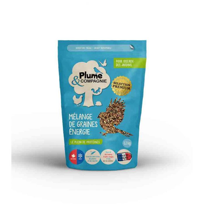 Plume & Compagnie Mélange de graines énergie 1,2 kg | Graines