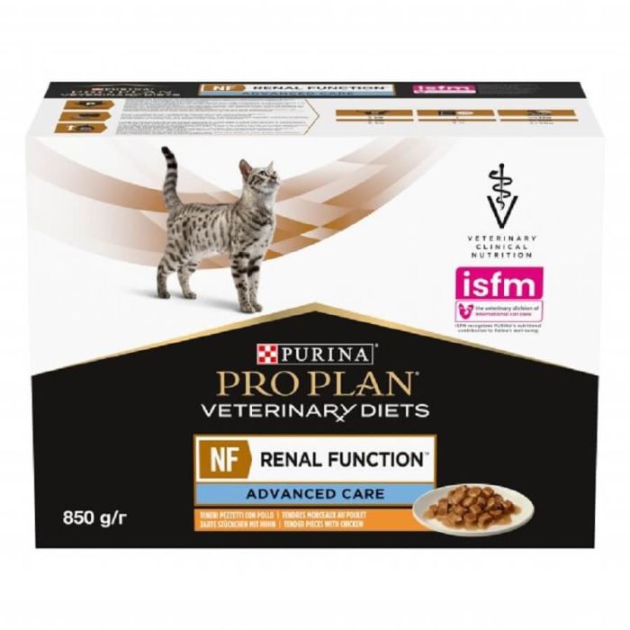Purina Proplan Veterinary Diets Chat Renal Function NF au poulet | Pochons  10 X 85 g