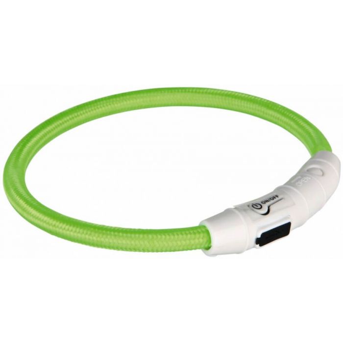 Trixie Collier Lumineux Safer Life USB Flash vert pour chien XS-S