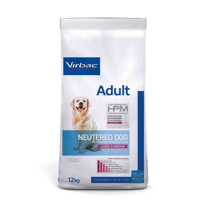 Virbac croquette Veterinary HPM Adult Neutered Large & Medium Dog Chien  stérilisé 12 kg