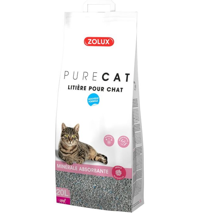 Zolux PURECAT Litière absorbante parfumée chat 20 L | Litières