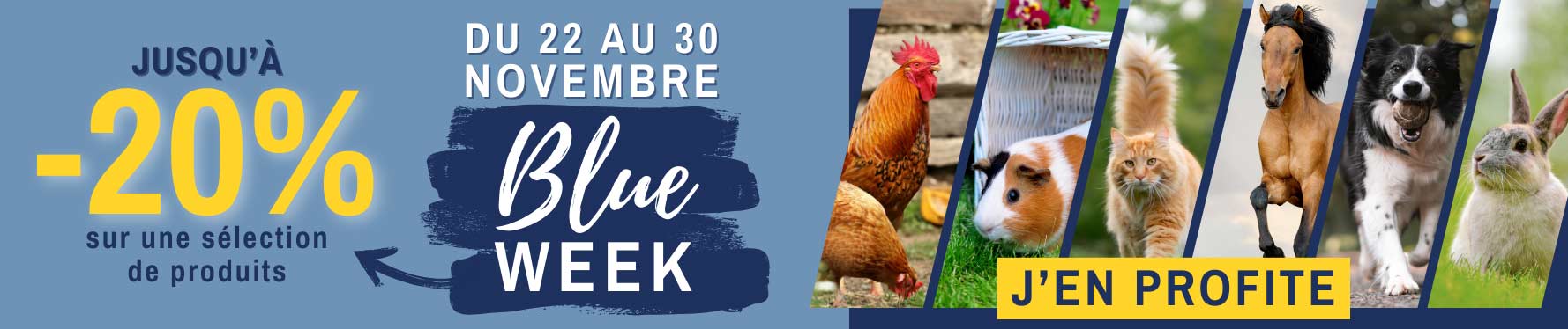 Profitez de la Blue Week sur La Compagnie des Animaux